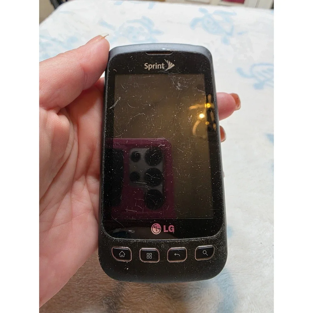 LG Optimus S LS670 Sprint Android Smartphone Black 3.2MP‎ Camera Vintage